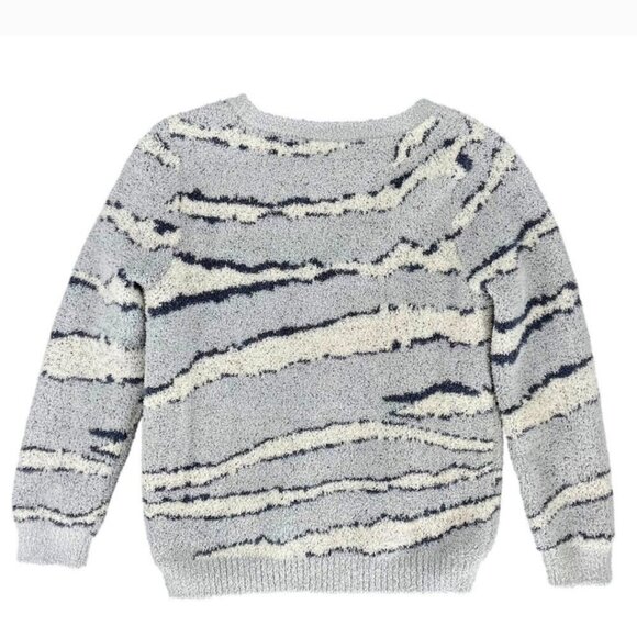 Barefoot Dreams Cozychic Pullover Sweater Animal Print Relaxed Women Medium EUC - Picture 2 of 10